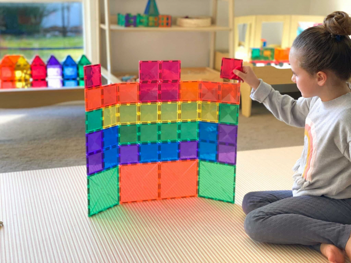 Magnetic Tiles Set constructie magnetic, 40 piese de baza, patrate [2]