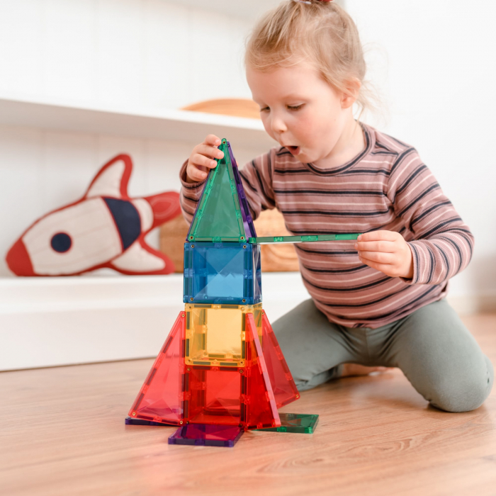 Magnetic Tiles Set constructie magnetic, 62 piese, set de baza [8]