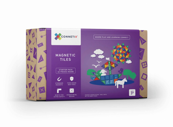 Magnetic Tiles Set constructie magnetic, 62 piese, set de baza [2]