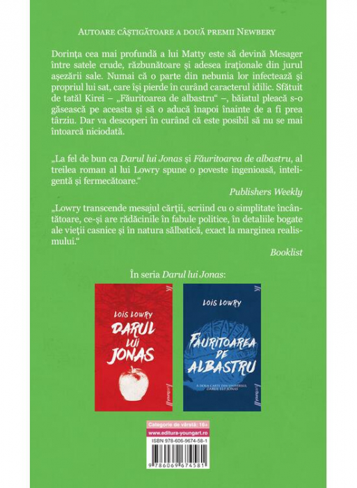 Mesagerul, Lois Lowry - Editura Art [2]