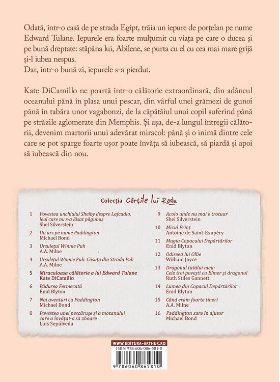 Miraculoasa Calatorie A Lui Edward Tulane, Kate Dicamillo - Editura Art [2]