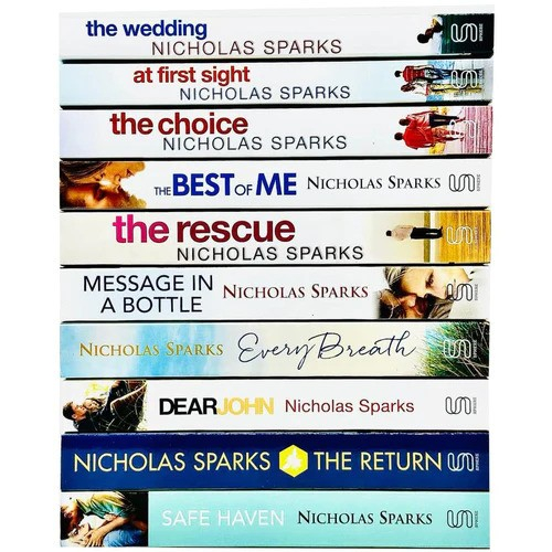 Nicholas Sparks Collection 10 Books Set (The Wedding, At First Sight, The Choice, The Best Of Me, The Rescue, Message In A Bottle, Every Breath, Dear John, The Return, Safe Haven),Nicholas Sparks - Ed [2]