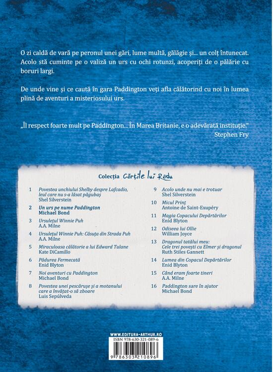 Paddington #1:  Un Urs Pe Nume Paddington, Michael Bond - Editura Art [2]