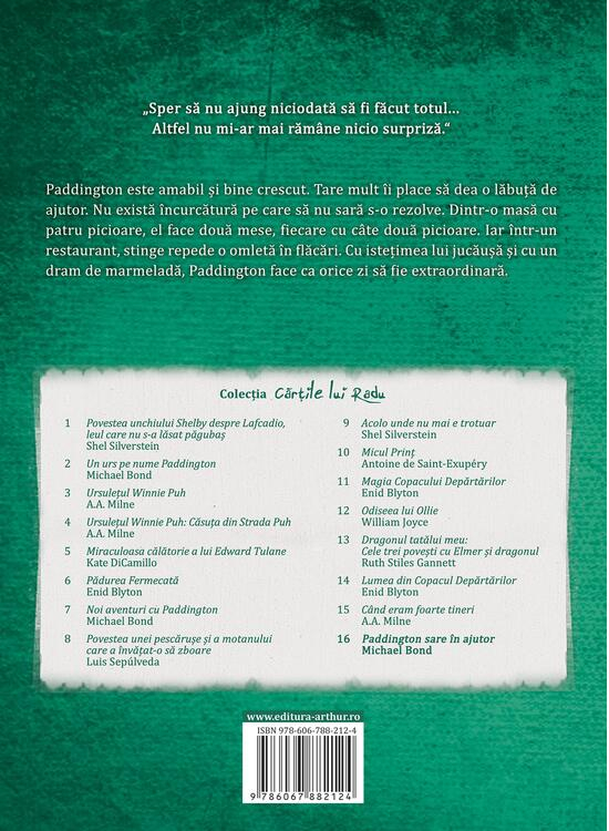 Paddington #3:  Paddington Sare In Ajutor, Michael Bond - Editura Art [2]
