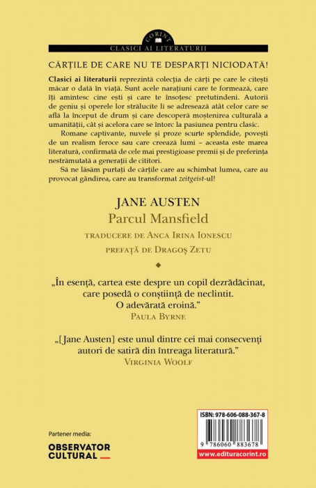 Parcul Mansfield, Jane Austen - Editura Corint [2]