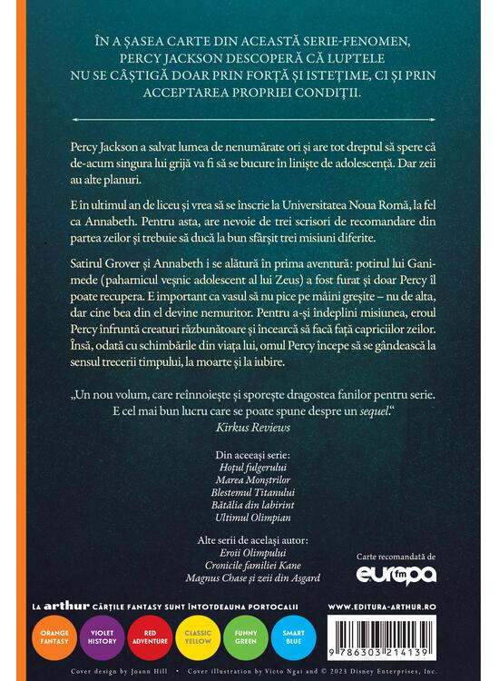 Percy Jackson 6: Potirul Zeilor, Rick Riordan - Editura Art [2]