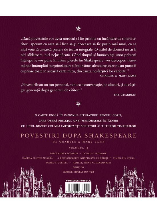 Povestiri Dupa Shakespeare Vol.2  , Charles Lamb, Mary Lamb, William Shakespeare - Editura Art [2]
