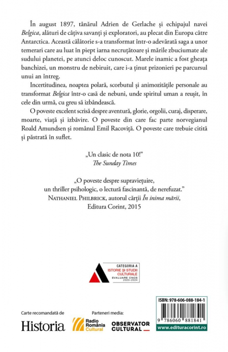 Prizonieri În Noaptea Polară. Roald Amundsen, Emil Racoviță Și Expediția „Belgica”, Julian Sancton - Editura Corint [2]