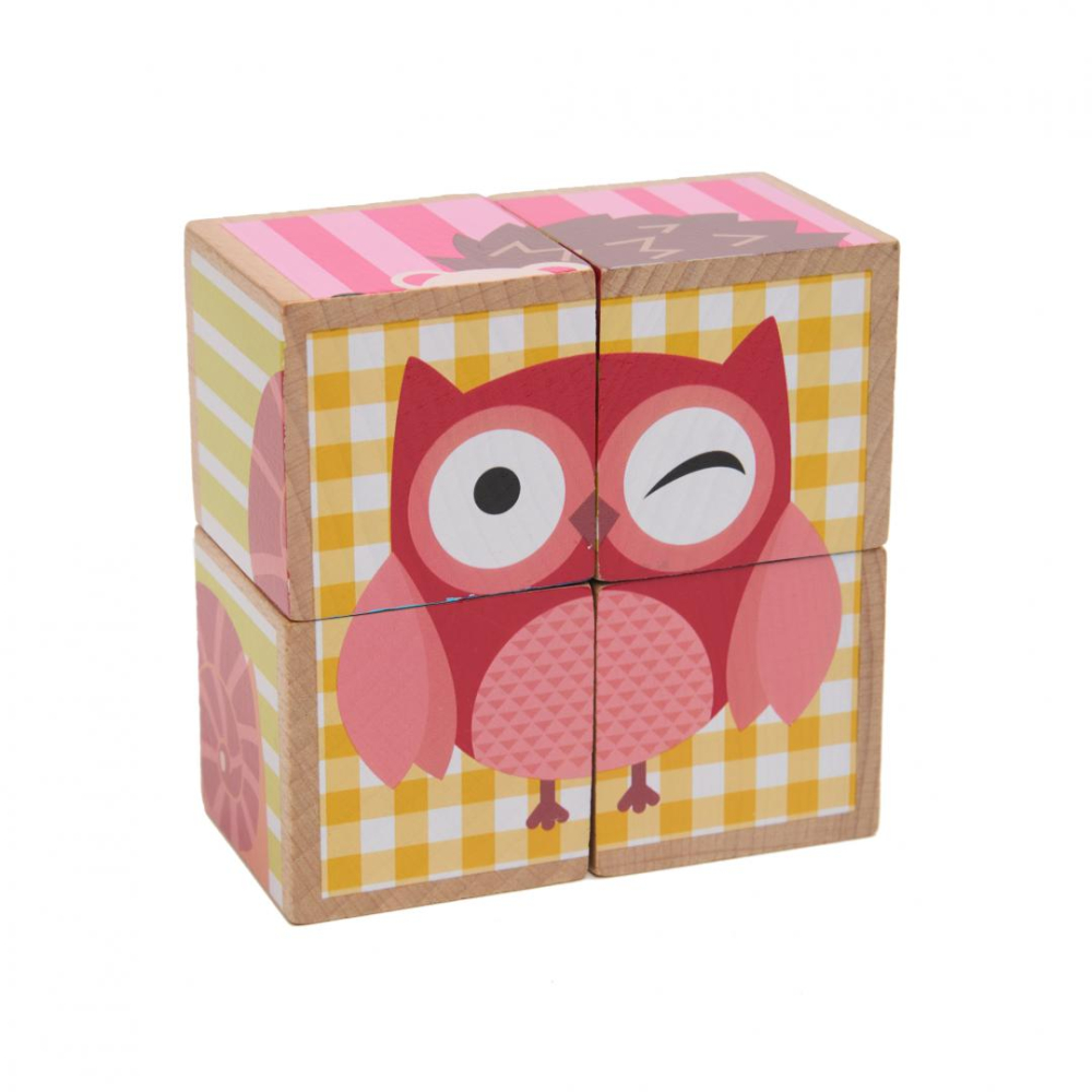 PUZZLE DIN LEMN CU ANIMALE, 4 PIESE [2]