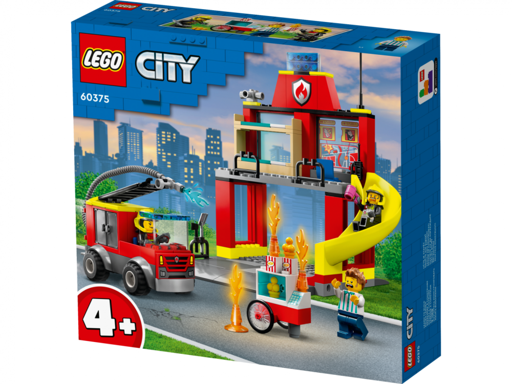 REMIZA SI MASINA DE POMPIERI, LEGO 60375 [6]