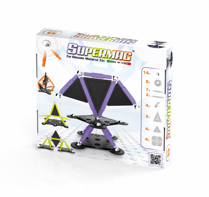 Set de constructie magnetic Supermag Projects Tehnicolor, 45 piese [2]