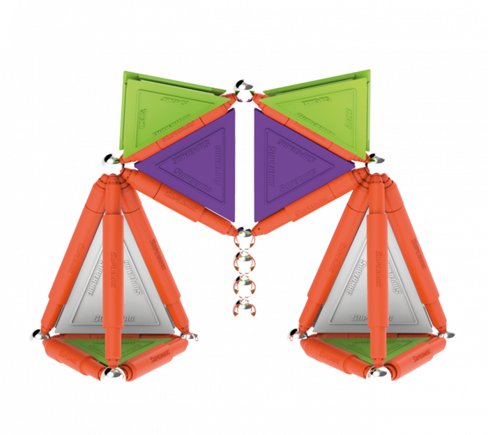 Set de constructie magnetic Supermag Trendy, 67 piese [8]