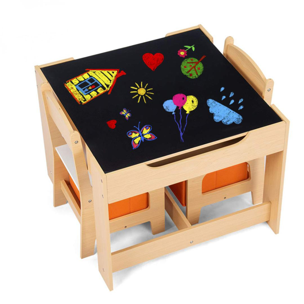 Set masuta si 2 scaune,lemn natur,U-Grow [6]