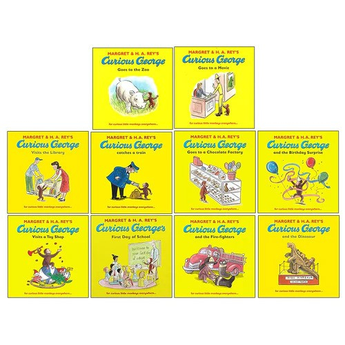 The Curious George Collection Series 10 Books Box Set Fire-Fighters  Birthday Surprise  Dinosaur  Goes To The Zoo  Goes To A Chocolate Factory & More,H.A. Rey - Editura Walker Books [2]