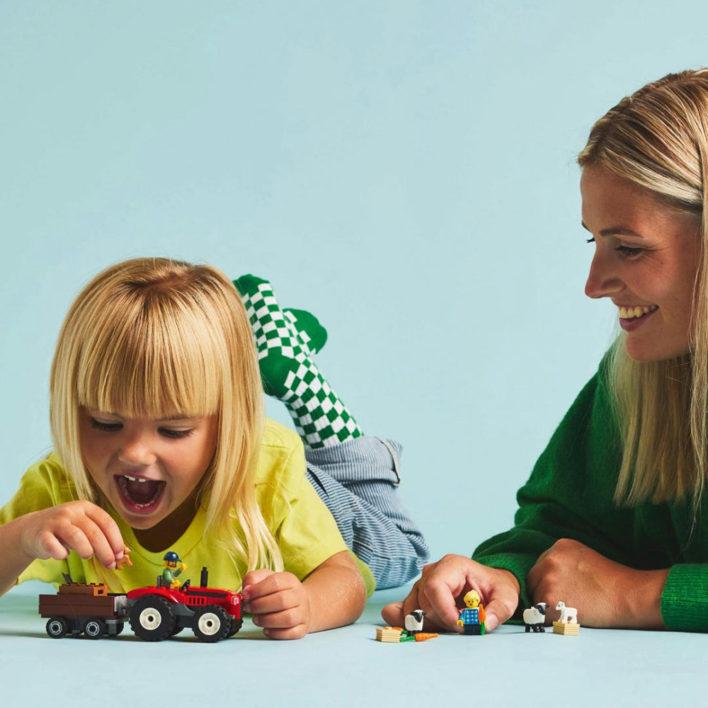 TRACTOR ROSU CU REMORCA SI OI,LEGO 60461 [7]