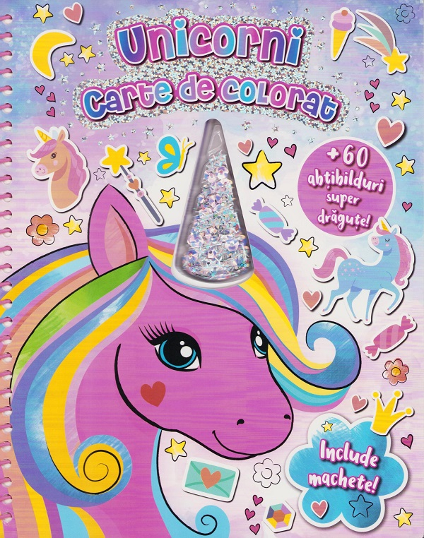 Unicorni Carte De Colorat Si Machete, - Editura Flamingo [1]