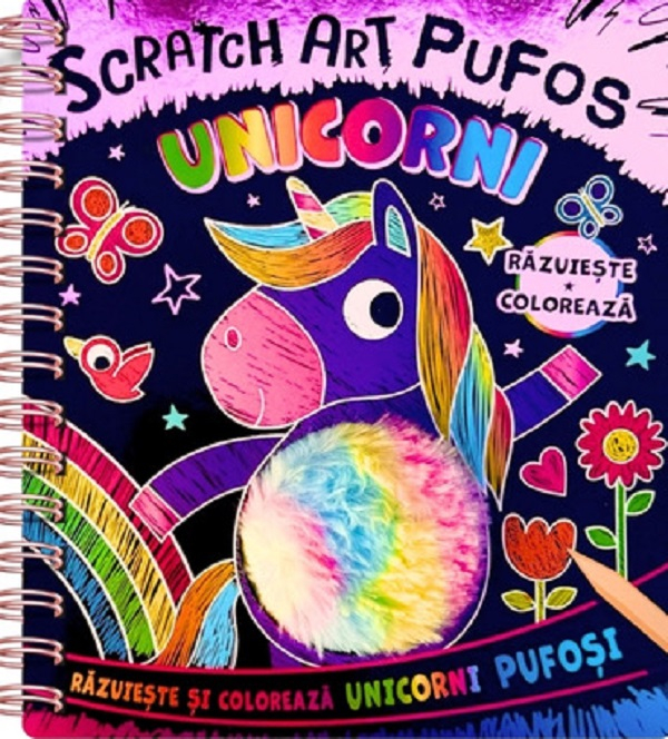 Unicorni. Scratch Art. Pufos, - Editura Flamingo [1]