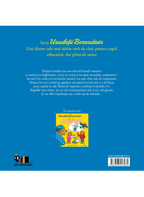 Ursuletii Berenstain Uita De Bunele Maniere, Jan Berenstain, Stan Berenstain - Editura Art [2]