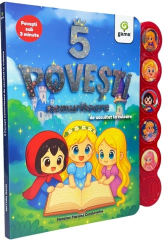 Carti interactive - 5 Povesti Nemuritoare De Ascultat La Culcare,  - Editura Gama