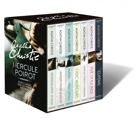 Fictiune - Agatha Christie Poirot Series 7 Books Collection Box Set (Murder On The Orient Express, Death On The Nile, The Mysterious Affair At Styles, After The Funeral),Agatha Christie  - Editura HarperCollins