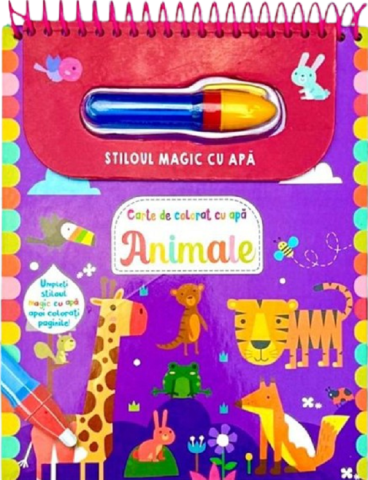 Carti - Animale - Carte De Colorat Cu Apa, - Editura Flamingo