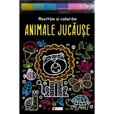 Carti de colorat - Animale Jucause- Recitam Si Coloram, - Editura Mimorello