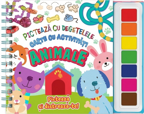 Editura Flamingo - Animale. Pictează Cu Degețelele. Carte Cu Activități, - Editura Flamingo