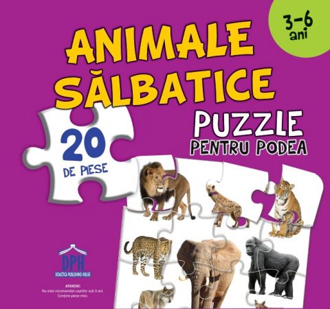 Carti - Animale Salbatice - Puzzle De Podea 50X70 + Afis 50X70,  - Editura DPH