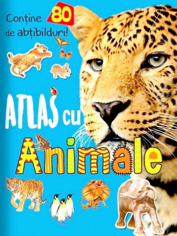 Editura Flamingo - Atlas Cu Animale. Conține 80 De Abțibilduri, - Editura Flamingo