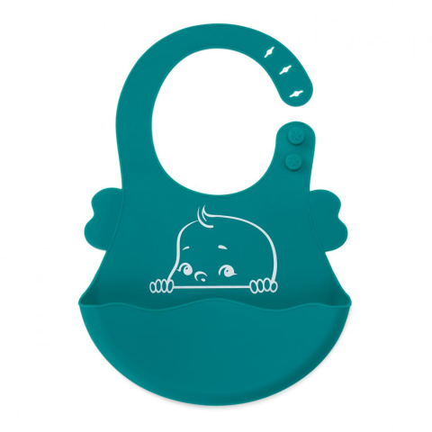 Hrana bebelusi - Baveta din silicon, turcoaz, U-Grow