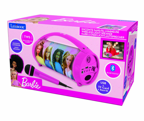 Jucarii - BOXA CU MICROFON SI LUMINI, BARBIE
