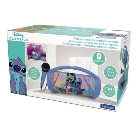 Jucarii - BOXA CU MICROFON SI LUMINI, STITCH