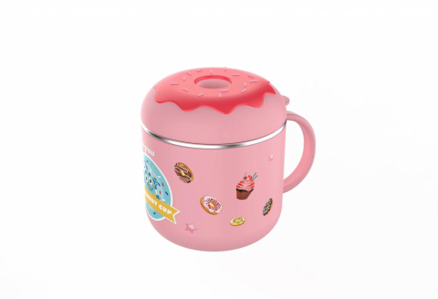 Baby - Cana termos cu capac roz, U-Grow