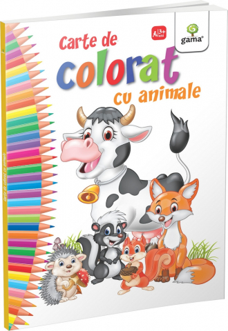 Carti de colorat - Carte Colorat Cu Animale,  - Editura Gama