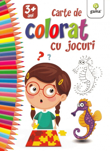 Carti de colorat - Carte Colorat Cu Jocuri,  - Editura Gama