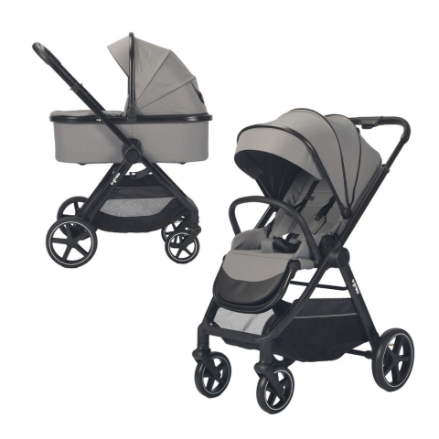 Baby - Carucior 2in1 SmartFold, dark grey, U-Grow