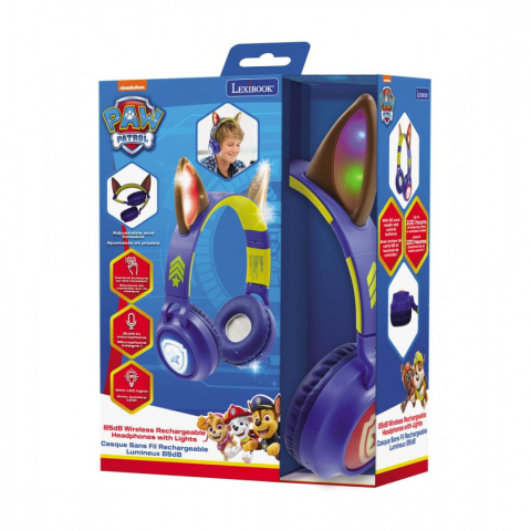 Jucarii - CASTI 3D WIRELESS LUMINOASE, PAW PATROL