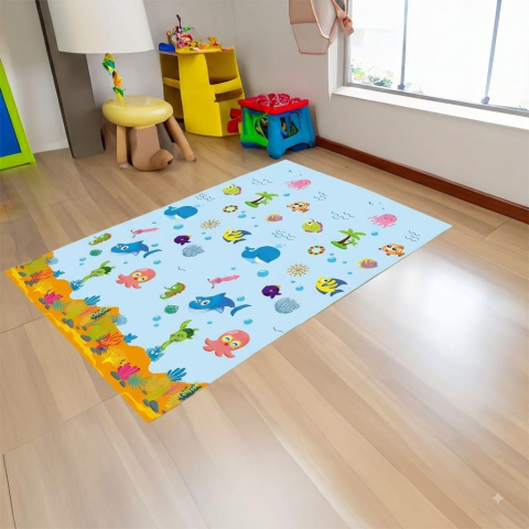 Covor de joaca120*180*1cm, marin, U-Grow [2]