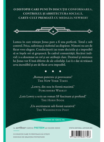 Darul Lui Jonas, Lois Lowry - Editura Art [1]