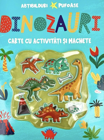 Flamingo - Dinozauri. Abtibilduri Pufoase. Carte Cu Activitati Si Machete, - Editura Flamingo