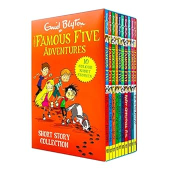 12-14 ani - Enid Blyton The Famous Five Adventures Shory Story Collection 10 Books Box Set (Well Done Famous Five, A Lazy Afternoon, Good Old Timmy, George'S Hair Is Too Long, Five And A Half-Term Adventure, The 