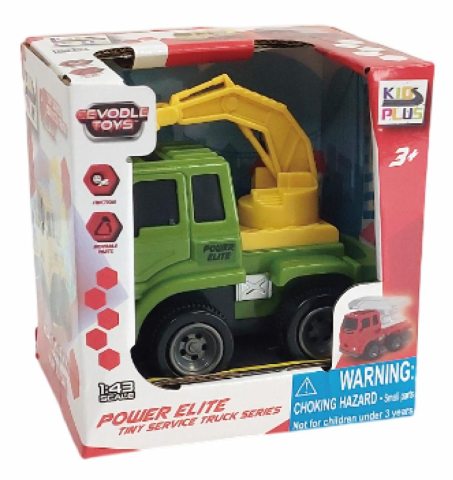 EXCAVATOR FRICTIUNE 1/43,10CM,VERDE [1]