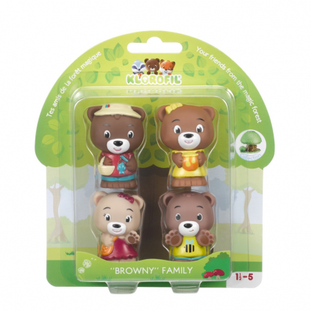 Klorofil - Familia de ursuleti Browny - Pawpaw Family - Set figurine joc de rol