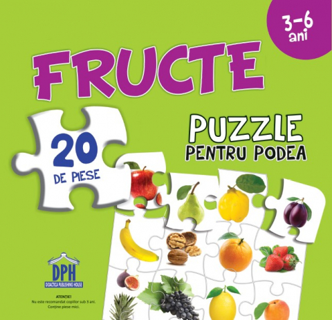 6-8 ani - Fructe - Puzzle De Podea 50X70 + Afis 50X70,  - Editura DPH