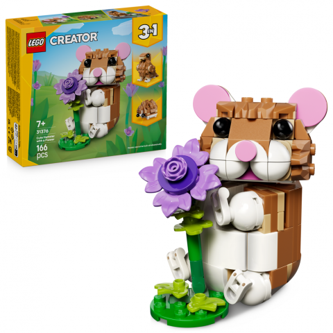 Jucarii - HAMSTER ADORABIL CU O FLOARE  LEGO31376