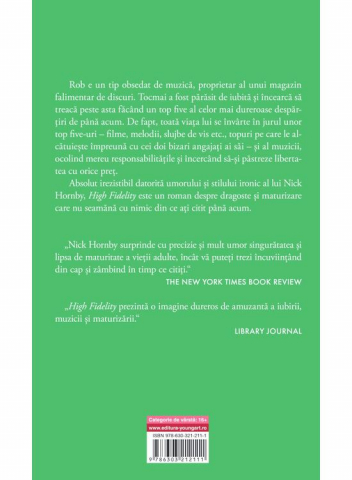 High Fidelity, Nick Hornby - Editura Art [1]