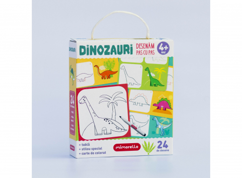 Joc Educativ Mimorello - Dinozauri - Desenăm Pas Cu Pas , - Editura Mimorello