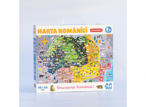 Joc Educativ Mimorello - Harta României, - Editura Mimorello