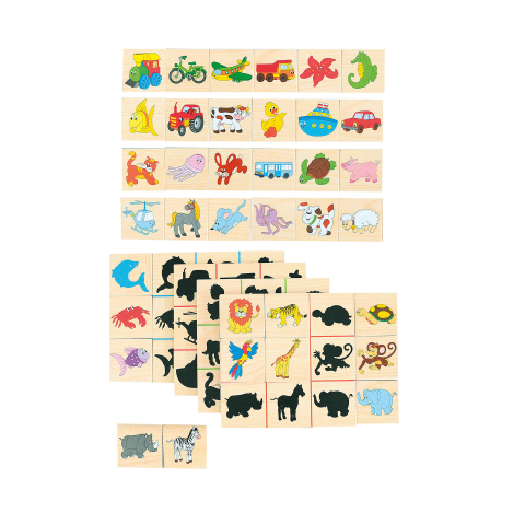 Puzzle - Jucarie Din Lemn - Potriviti Umbrele