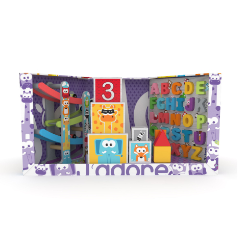 Puzzle - Jucarie Din Lemn - Set 3 Jucarii J'Adore Mov